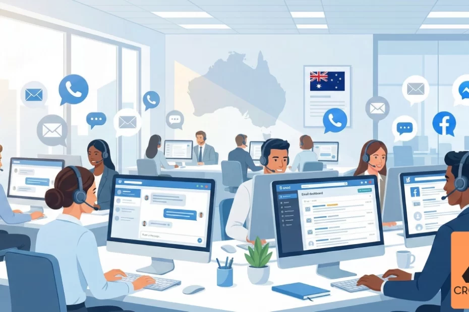 Professional customer support team providing ecommerce customer support outsourcing services for Australian online retail businesses with multi-channel communication